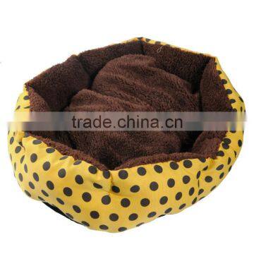 Yellow Cozy Soft Warm Fleece Pet Dog Puppy Cat Bed House Nest 40X35 with Pillow