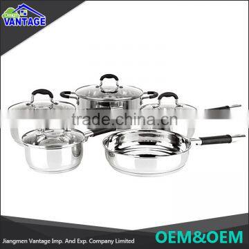 Eco-friendly 10 Pcs Surgical Steel Cookware Sets With Silicone Handle and Knob photo-3