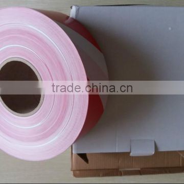 Non Adhesive Red and White Barrier Barricade Tape 1.5 MIL x 3"x 1000' caution tape