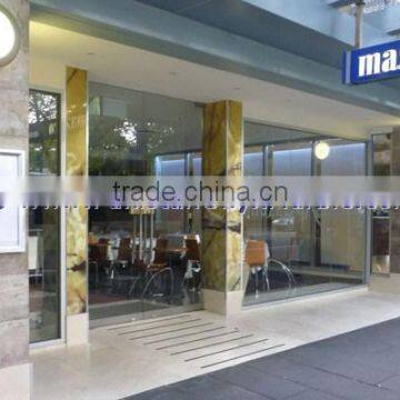 EXCLUSIVE MARBLE GREEN ONYX COLUMNS PILLARS CARVED TOP photo-4