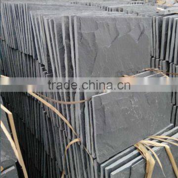 Black Slate Mushroom Stone Natural Surface Wall Cladding Floor Covering,Natural Decorative Stone Low Price photo-2