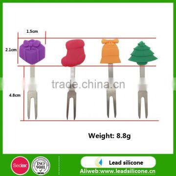 Christmas Series Stainless Silicone Fork for Fruit / Cake / Dessert photo-2