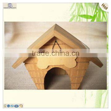 Handmade Craft Slot Roofing Hanging Doorplate Wood Hut photo-6