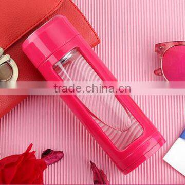Top Quality Double Wall Mineral Fruit Infuser Glass Water Bottle