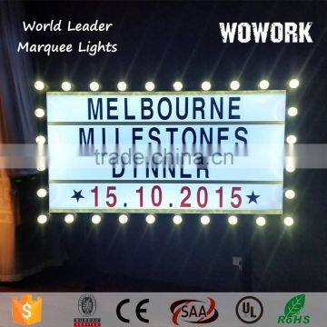 Home Decoration Cinematic Light Box With Letters