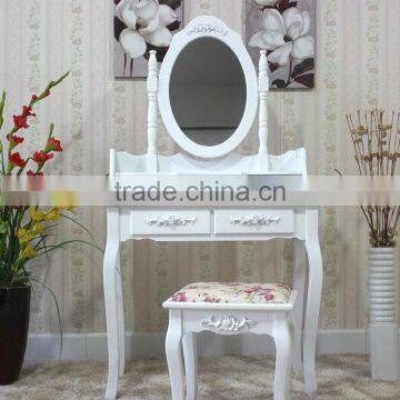 french style dressing table /NEW WHITE DRESSING ROOM TABLE WITH MIRROR AND STOOL BEDROOM DESK HAIR MAKE UP