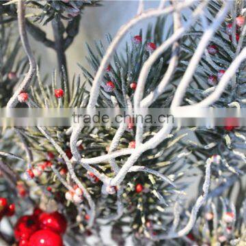 Pine Tree Red Fruit Branch Winter Festival Decorationwith Snowy Effect photo-2
