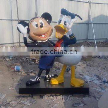 Micky Mouse and Donald Duck Fiberglass Statue photo-2