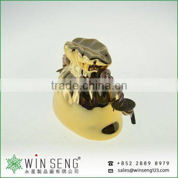 Sexy Lovely Small Gold Ceramic Bag Shape Piggy Bank for Decoration photo-4