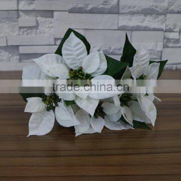 White silk christmas flower