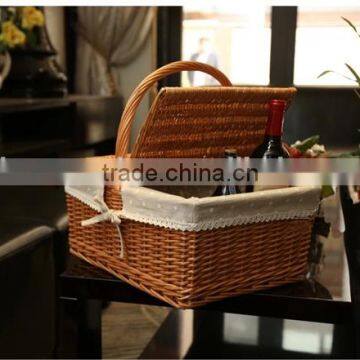 Cheap Wicker Woven Empty Picnic Baskets Wholesale photo-3