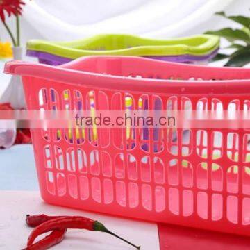 Promotional Plastic Large Size Storage Basket Kitchen Accessories Wash Fruit Vegetable Sieve Storage Basket Dropping Water