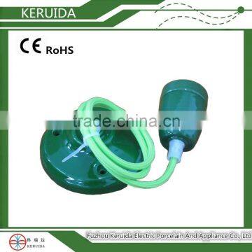 Hot Selling Porcelain Pendant Lamp Set/ceramic Ceiling Light Holder-grey photo-2