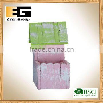 Delicate Bird Houses Wash White Garden Planter Flowers Pot