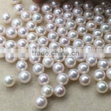 AAA grade wholesale half drilled loose Akoya pearls 8.5-9mm