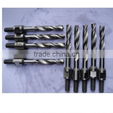 Straight threaded shank solid drills