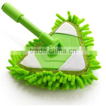 Telescopic Handle Green Triangle Chenille Mop, Microfiber Mop, Microfiber Duster Mop photo-3