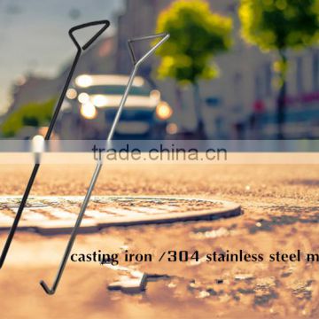 casting iron,304 Ss (stainless steel ) Manhole hook Spraying