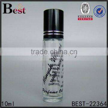 10ml Cosmetic Packaging Silk Screen Printed Glass Bottle Roll on Fragrance Perfume Bottle Glass With Plastic Roller Ball photo-5