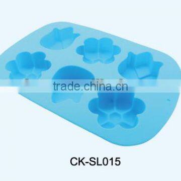 6 cavity Flower Shape Silicone Muffin Mould CK-SL015