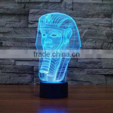 Pyramid Pharaoh 3D LED Illusion Night Light Touch Switch Table Desk 7 Color Lamp photo-5