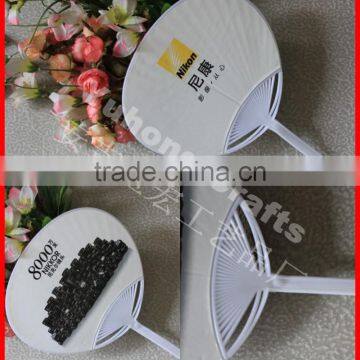 Round promotional pp hand fan