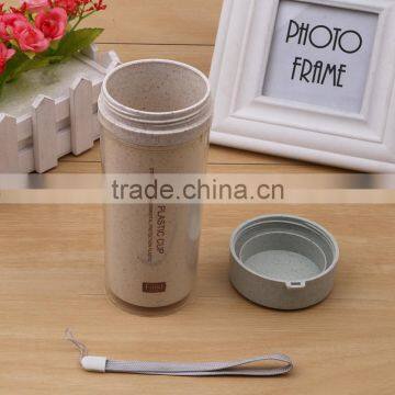 L00012 Europe Most Popular Wheat Material Pink Lid Plastic Joyshaker Water Bottle/plastic Water Bottle From Yiwu photo-3