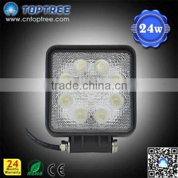 Square 4" 24w Defender Led Headlight 12v 24v Waterproof Driving Utility Lights Led for Cars