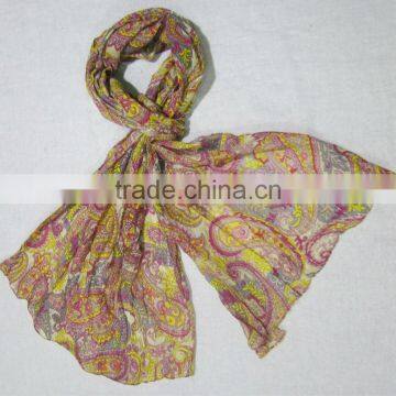 Cotton Lurex Print Stoles