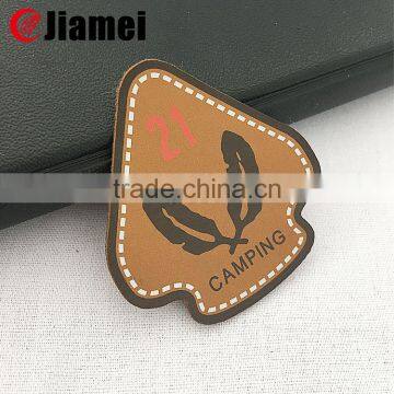 Custom fake designer labels faux leather labels for handbags