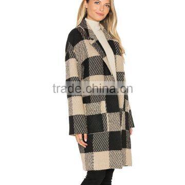OEM Service Plus Size 100% Wool Women's Coat Keepwarmer