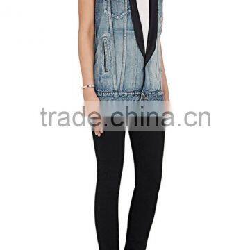 New Arrival Autumn Fashion Design Girls Denim Vest Wholesale photo-4