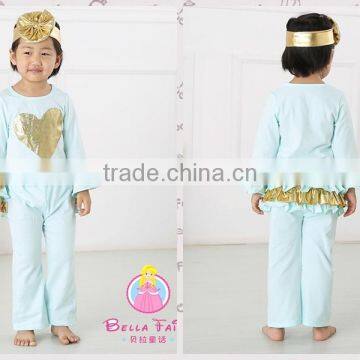 Hearts Printed Top & Pant Set Baby Clothing Set Red Valentine's Outfits Girl Valentine's Day photo-6