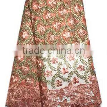 Fashiuonable African Women Wedding Dress Lace Sequined Tulle Lace With Stones FL1394 photo-6