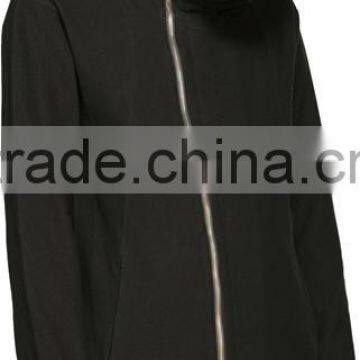 Long Sleeve Hoodie Structural Wire at Hood Perimeter Asymmetrical Zip Closure Welt Side Pockets Rib Knit Cuffs and Hem photo-6