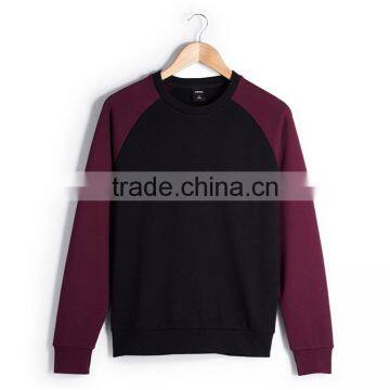 Red and Black Blank Raglan Sweatshirts Men's Hoodies & Sweatshirts photo-2