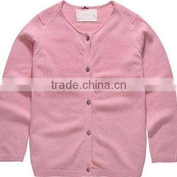 High Quality Custom Plain Blank Navy Blue Knitted Kids Girls Cardigan Sweaters photo-3