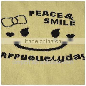 Lovely Girl's Jacquard Pullover Sweater With Color Stripes Cuffs photo-3