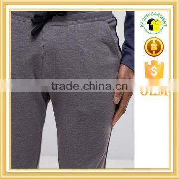 2016 Trendy Pants Grey Joggers in Cotton Plain Sweatpants With Stripe Side photo-3