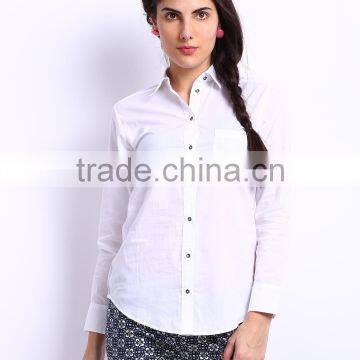 Factory Customized Formal White Shirts for Women MOQ 100 photo-5
