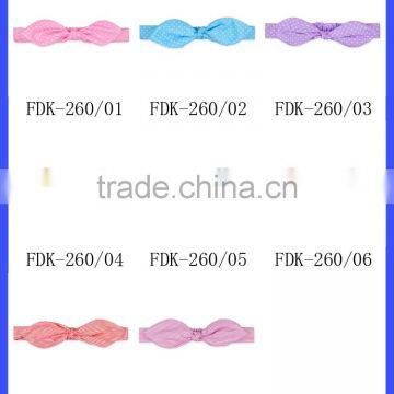 FDK260 Lovebaby Wholesale Baby Hairband White Dots Print Headband Rabbit Ears Pattern Elastic Hairband photo-3