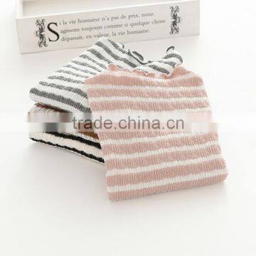 S60630B 2017 New Aummer Girl Striped Long Sleeve Shirt Baby Wood Ear T-shirt photo-2