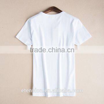 2017 Organic 100%cotton Mens Round Neck T-shirt photo-2