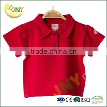 Red cute latest polo suit design for baby shirt