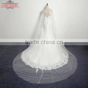OEM Long Floor-length Shawl Wedding Dress Detachable Skirt photo-2