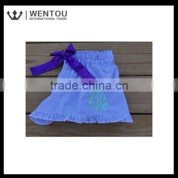 Wholesale Monogrammed Seersucker Scalloped Shorts photo-6