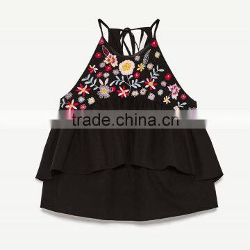 Top Selling Products 2017 Hip-length Poplin Halter Top With no Sleeves photo-6