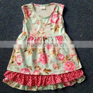 girls floral printed birthday dresses remake beautiful baby flower frock design in summer