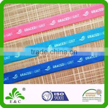 Customized Print Satin Face Fabric Elastic Haberdashery Trimming