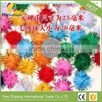 20mm Handmade Art Toys Chenille Stems Bendaroos Christmas Plush Ball Hair Root Diy Children Toys Gifts photo-4